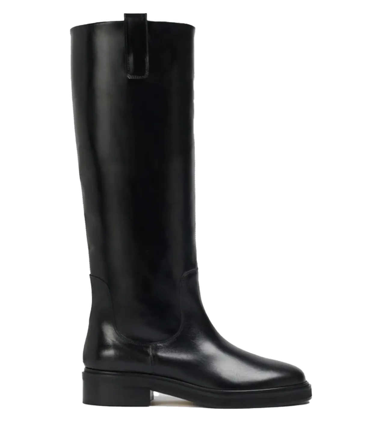 Aeyde Henry Pull on Calf Leather Boot in Black Best Sale