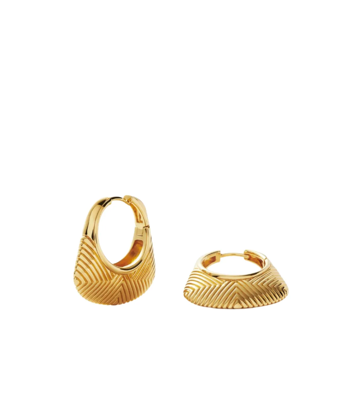 Missoma Hera Ridge Hoop Earrings in Gold Store
