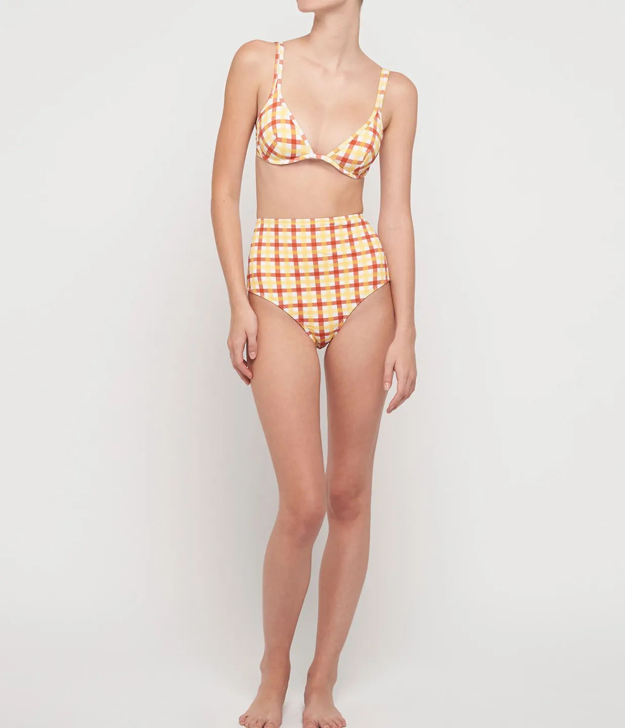 Ephemera High Waisted Pant in Pineapple Gingham Cheap