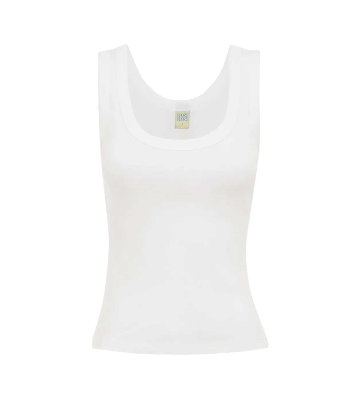 Flore Flore Hillie Scoop Neck Tank in White Discount