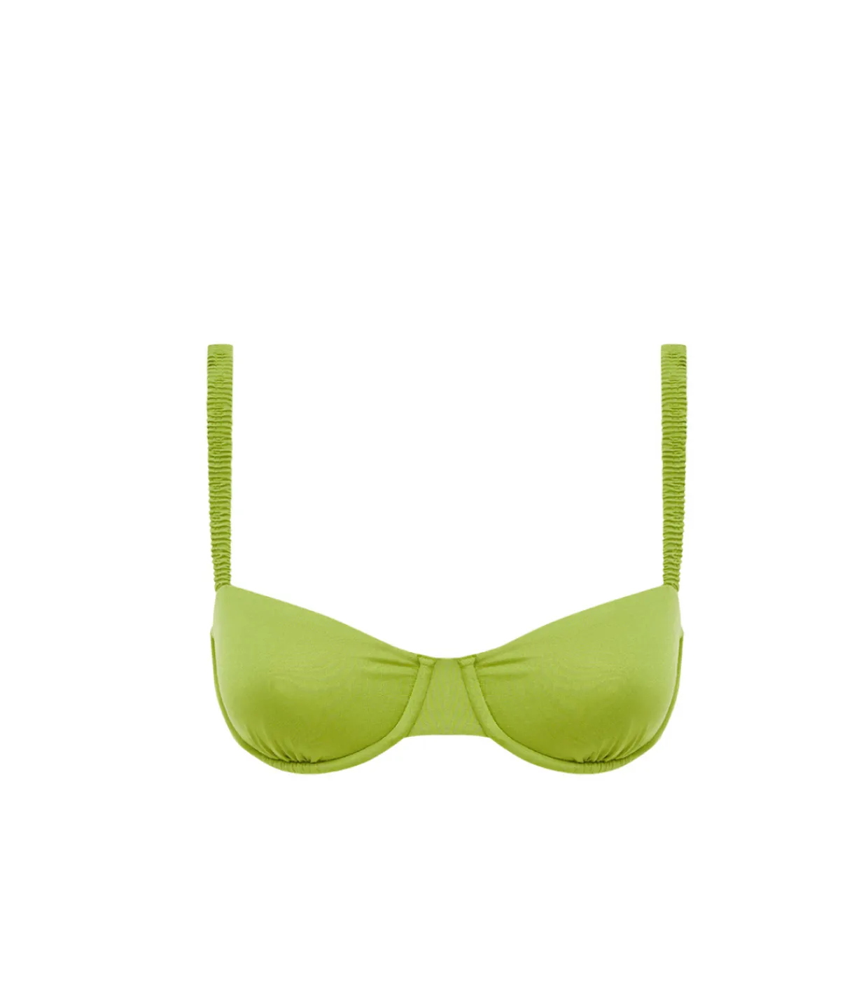 Peony Holiday Balconette Bikini Top in Pistachio Fashion