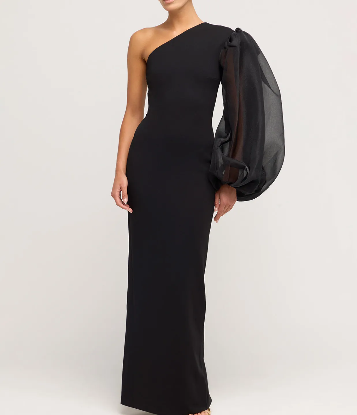 Solace London Hudson Crepe Knit Maxi Dress in Black Cheap