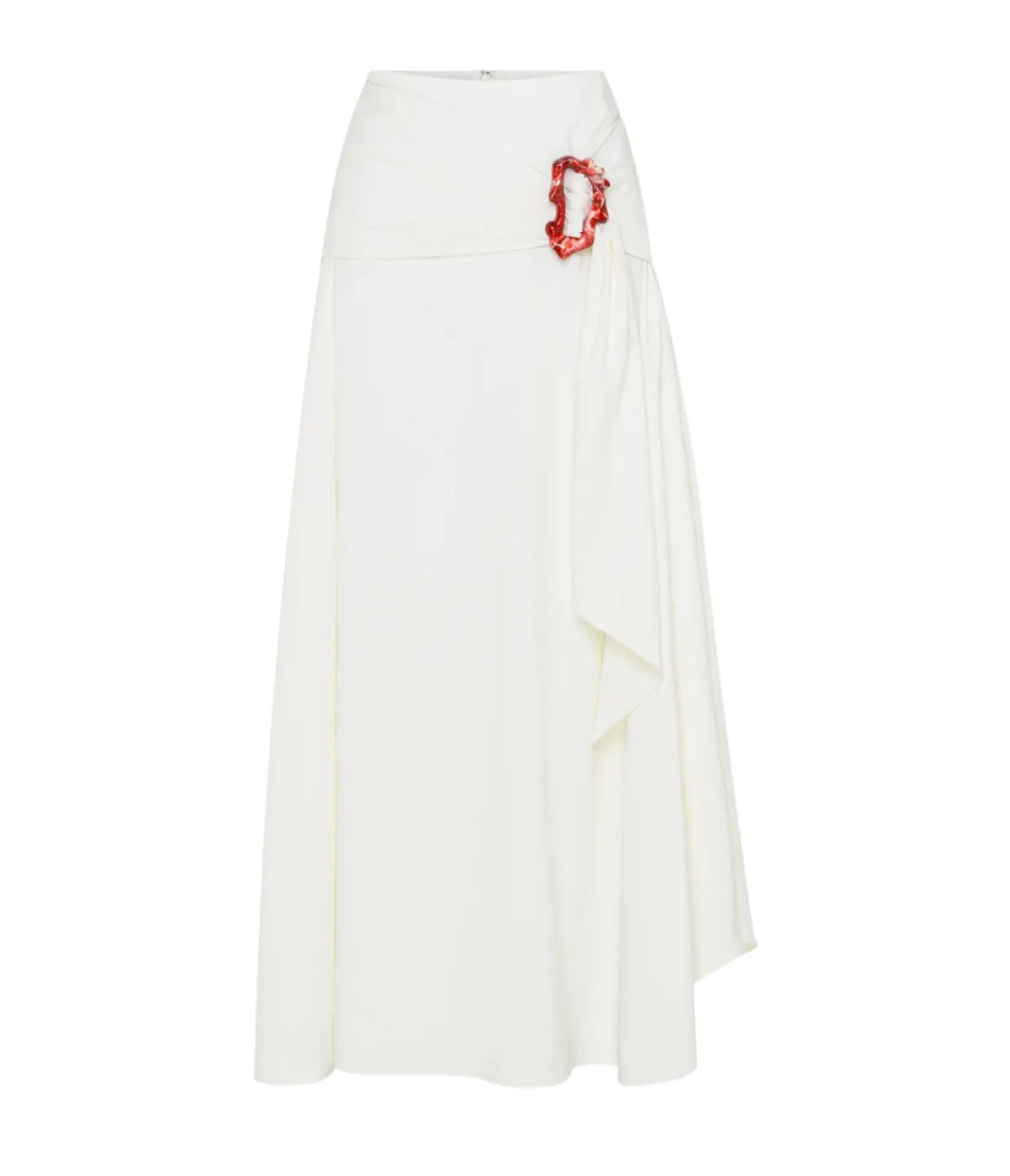 Anna Quan Ingrid Maxi Linen Skirt in Ivory Shop