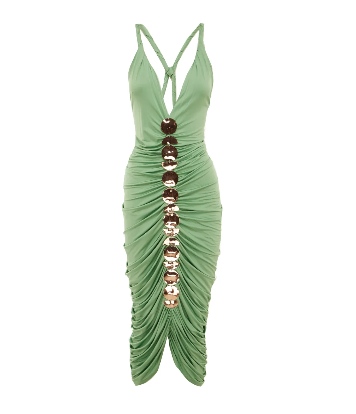 Cult Gaia Jalina Ruched Maxi Dress in Meadow Fashion