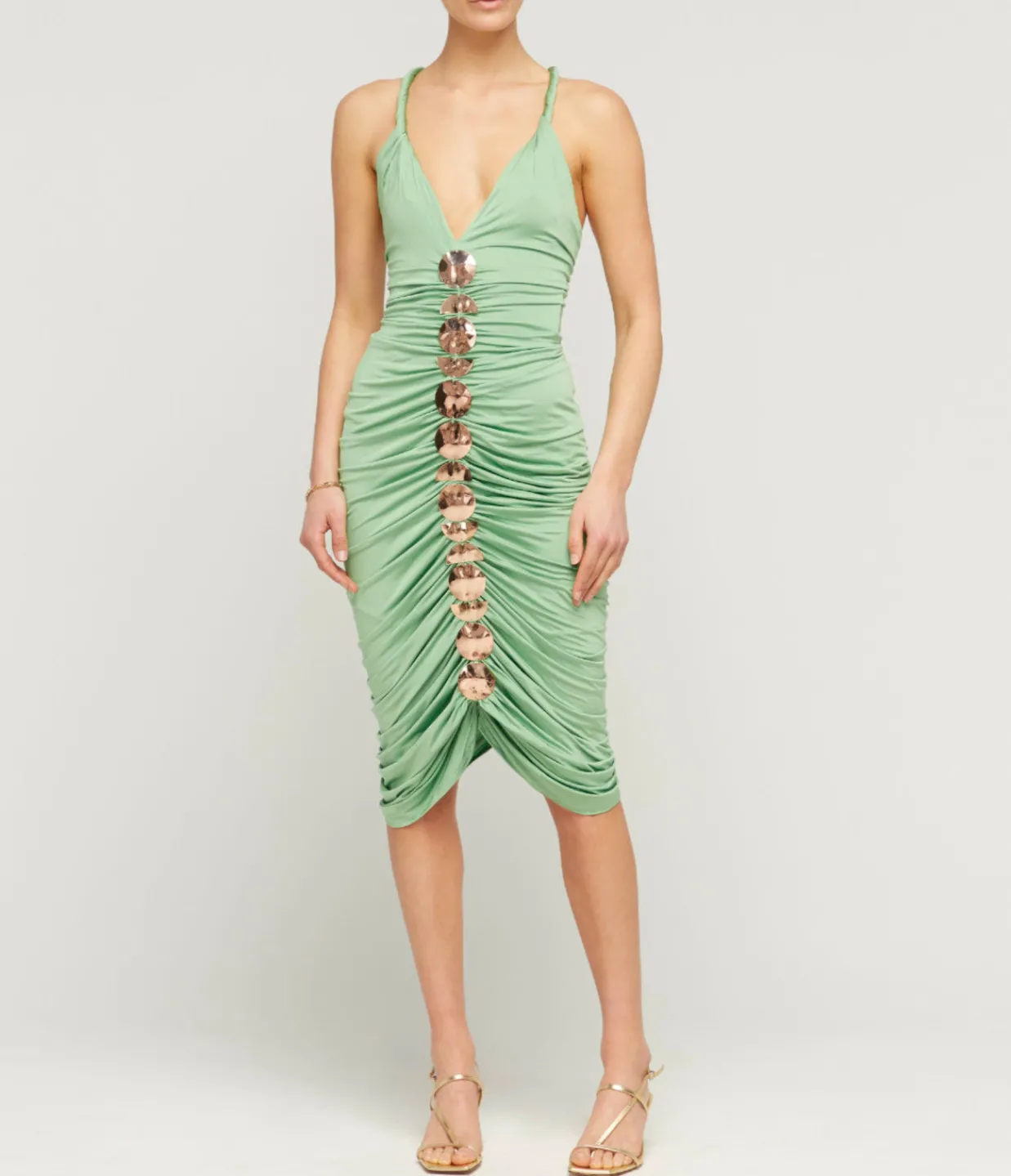 Cult Gaia Jalina Ruched Maxi Dress in Meadow Fashion