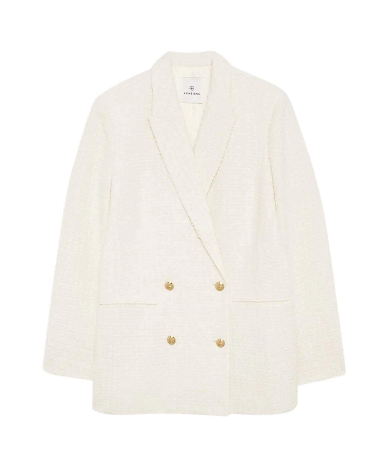 Anine Bing Jasmine Blazer in Ivory Outlet