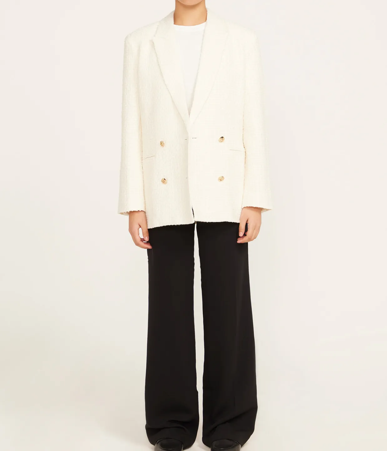Anine Bing Jasmine Blazer in Ivory Outlet