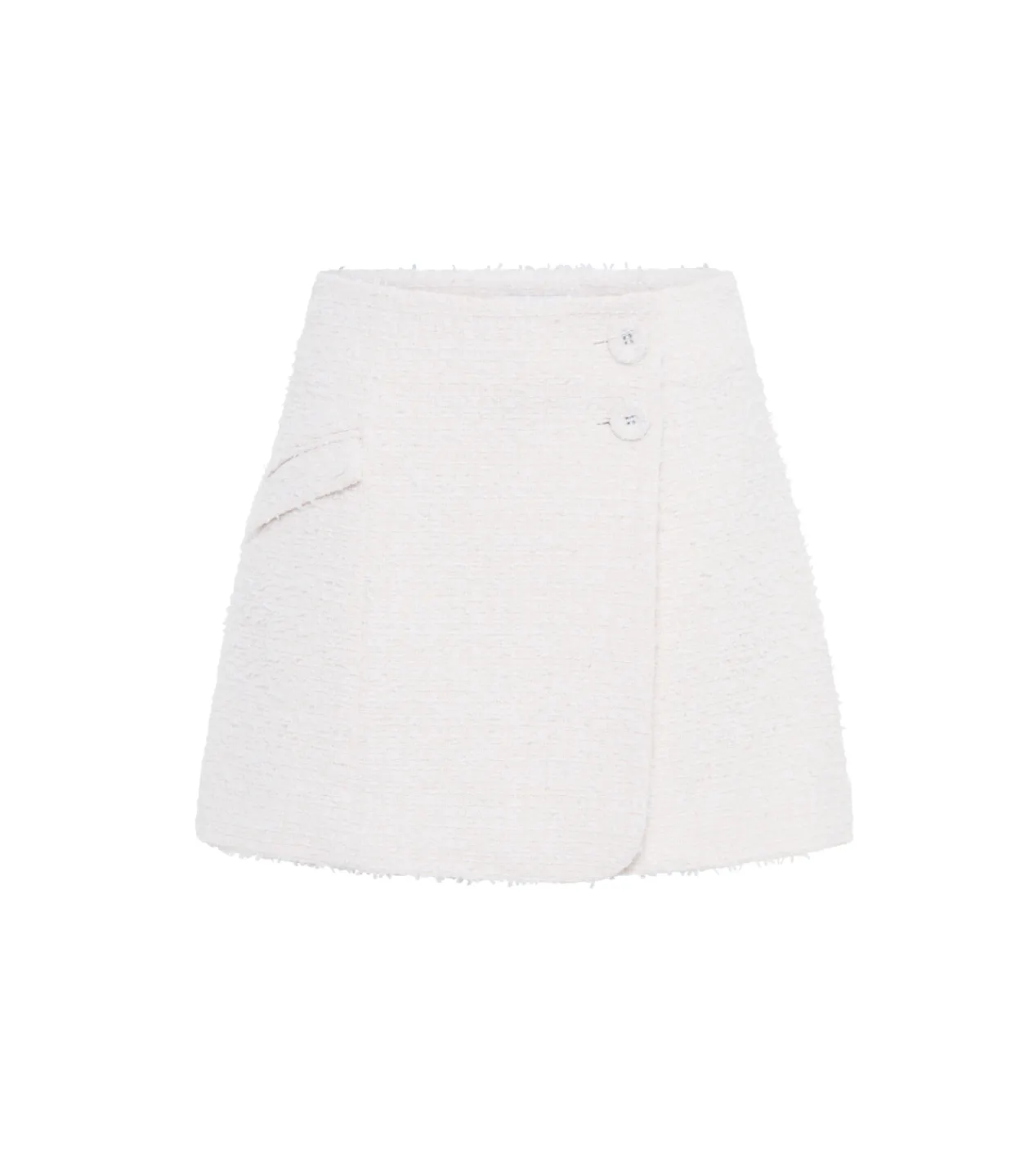 Anna Quan Jenna Tweed Skirt in Porcelain Hot