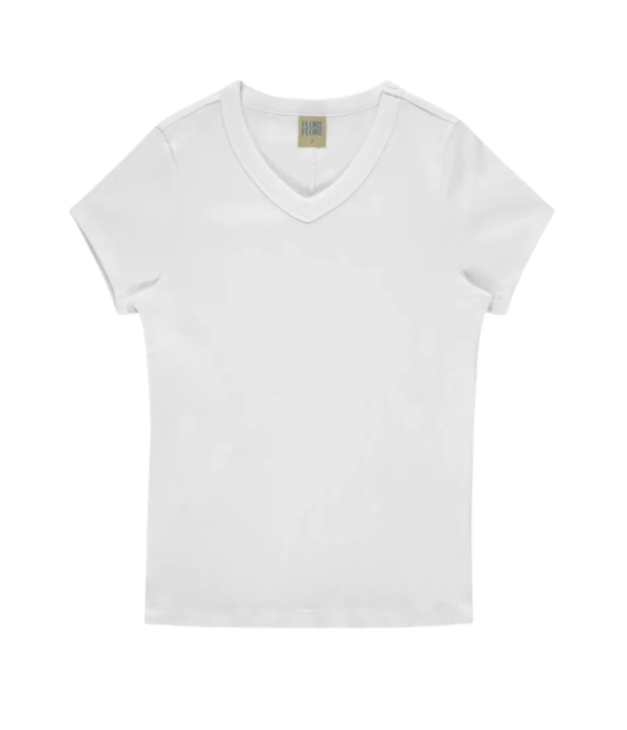 Flore Flore Jill Fitted Baby Tee in White Flash Sale