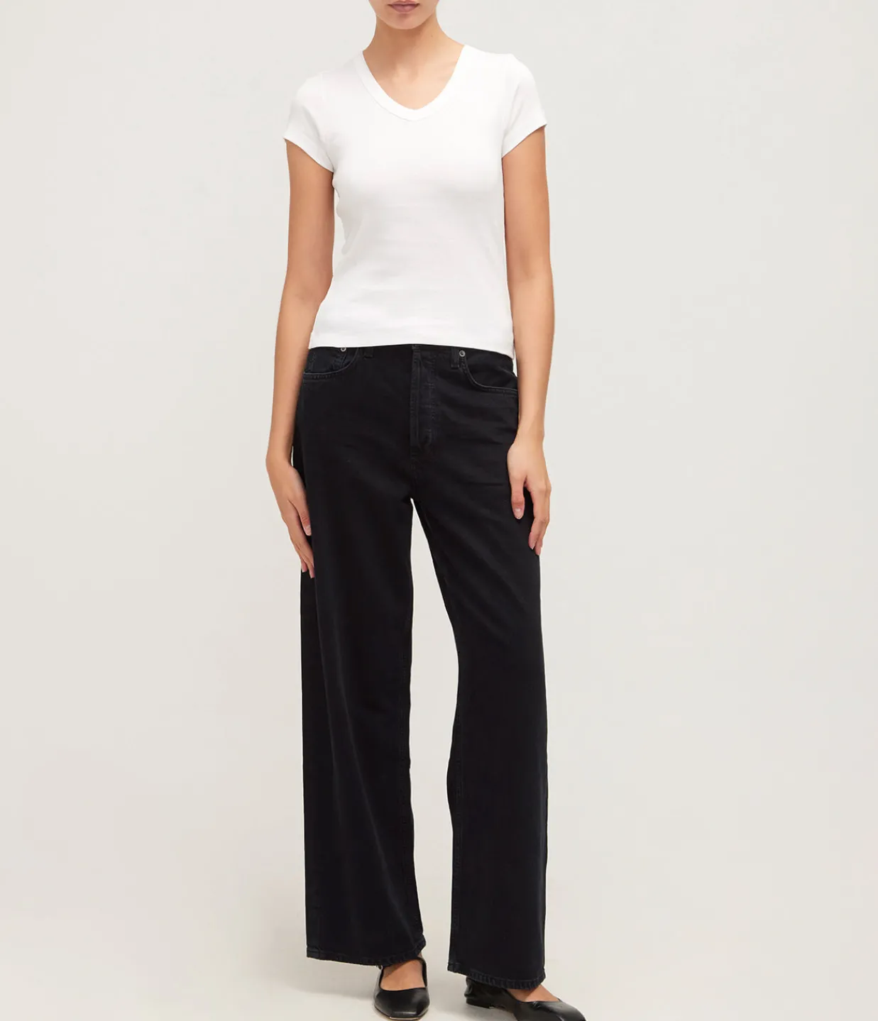 Flore Flore Jill Fitted Baby Tee in White Flash Sale