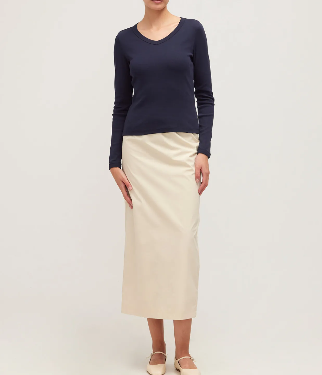 Flore Flore Jill Long Sleeve Tee in Navy Cheap
