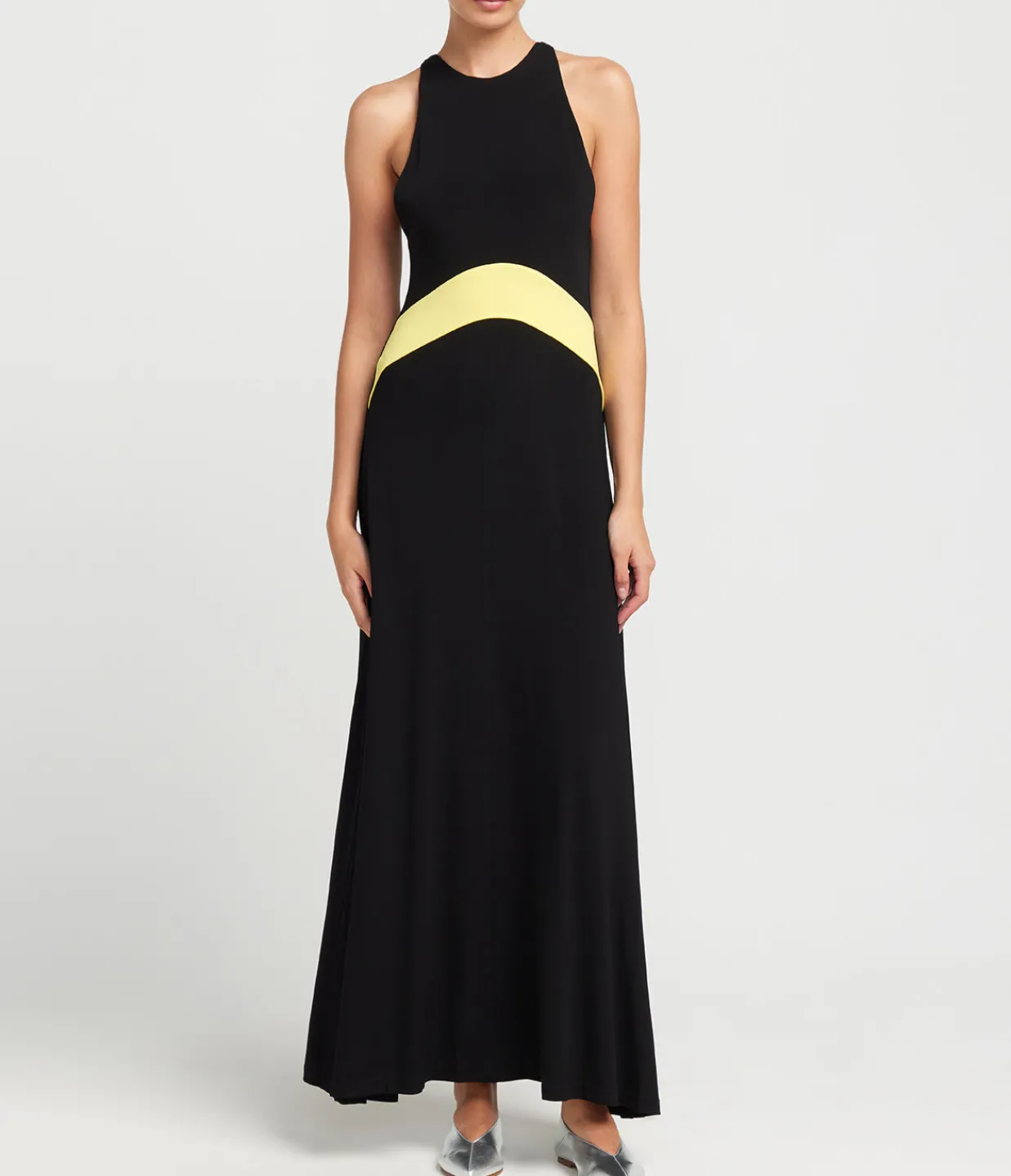 Solid and Striped Jonati Halter Dress in Noir Sale