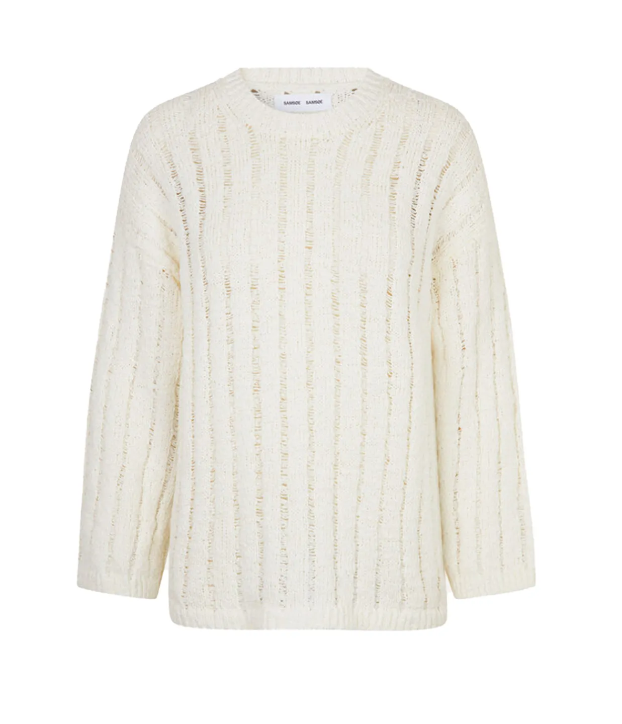 Samsoe Samsoe Julia Crew Neck Knit in Pristine Shop