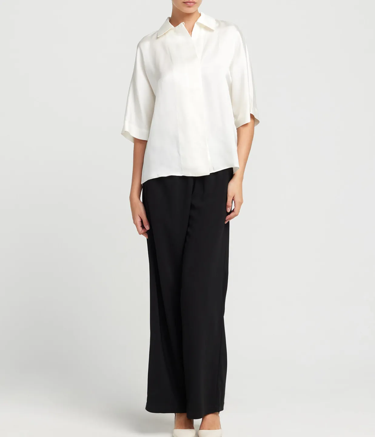 Anine Bing Julia Shirt in Ivory Cheap