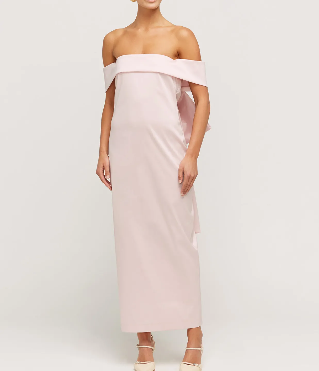 Bernadette Julia Strapless Midi Dress in Blush Pink Sale