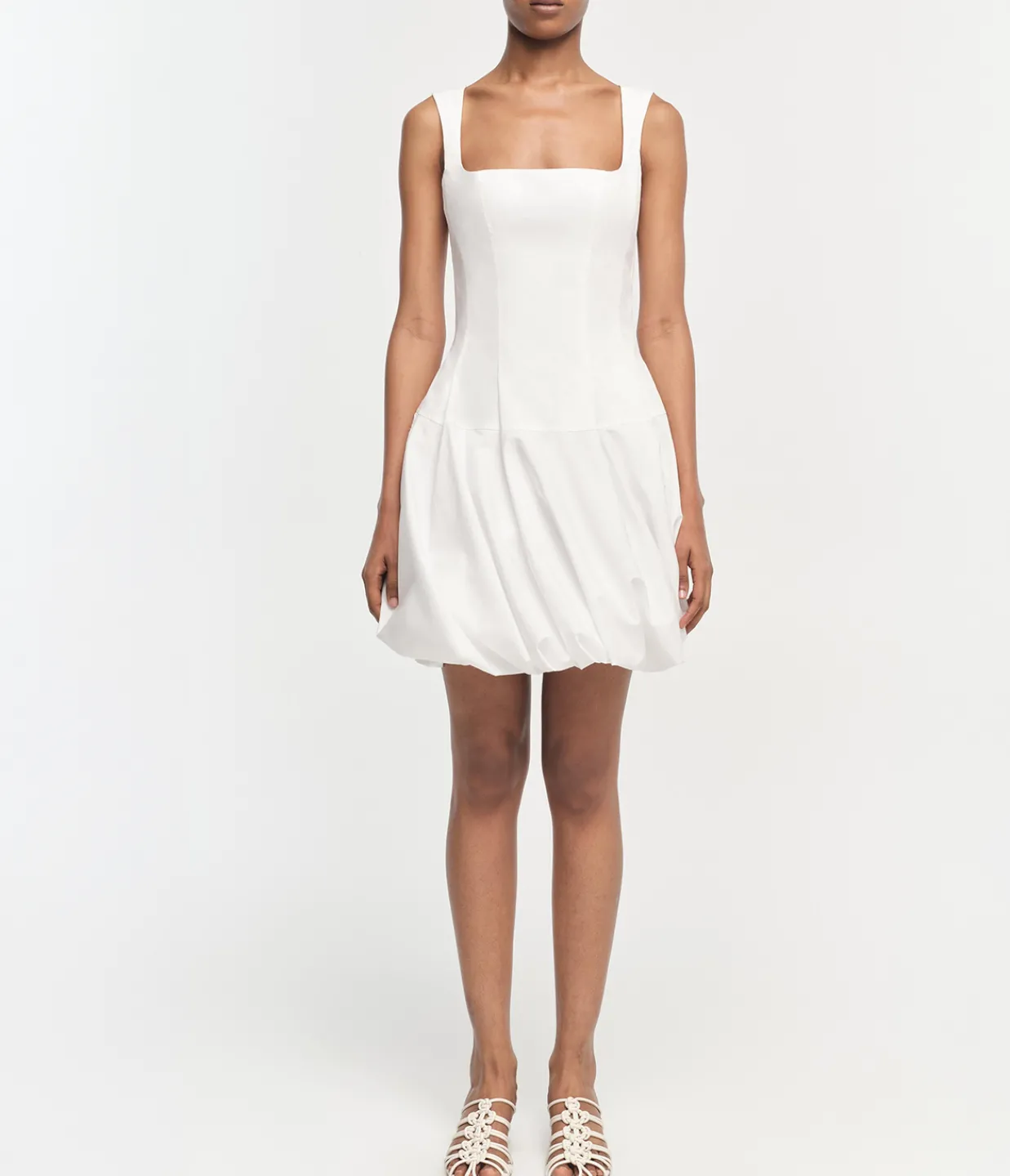 Simkhai Juni Tank Bubble Mini Dress in White Outlet