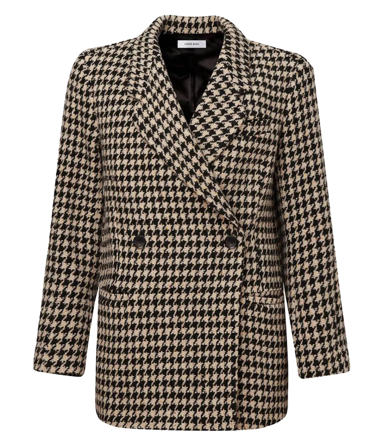 Anine Bing Kaia Blazer in Houndstooth Shop