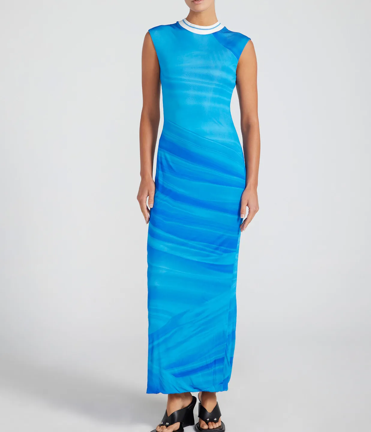 Paris Georgia Kent Sleeveless Dress in Ibiza Blue Outlet
