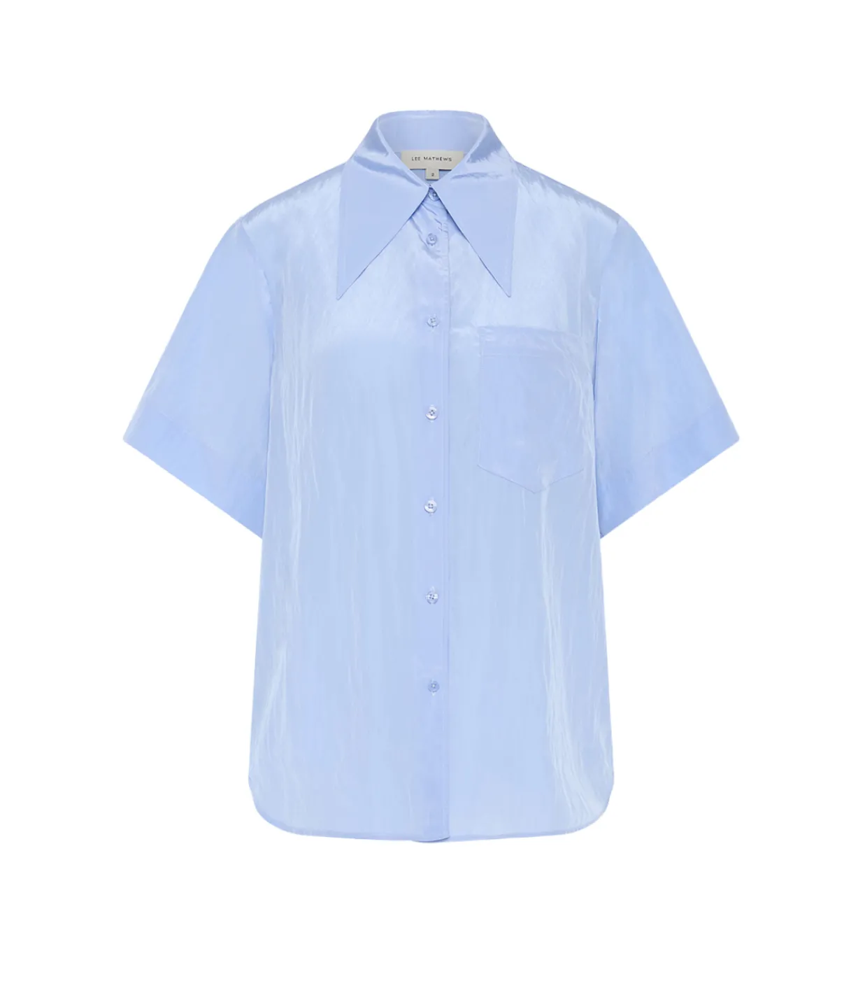 Lee Mathews Kiki Short Sleeve Shirt in Cornflower Cheap