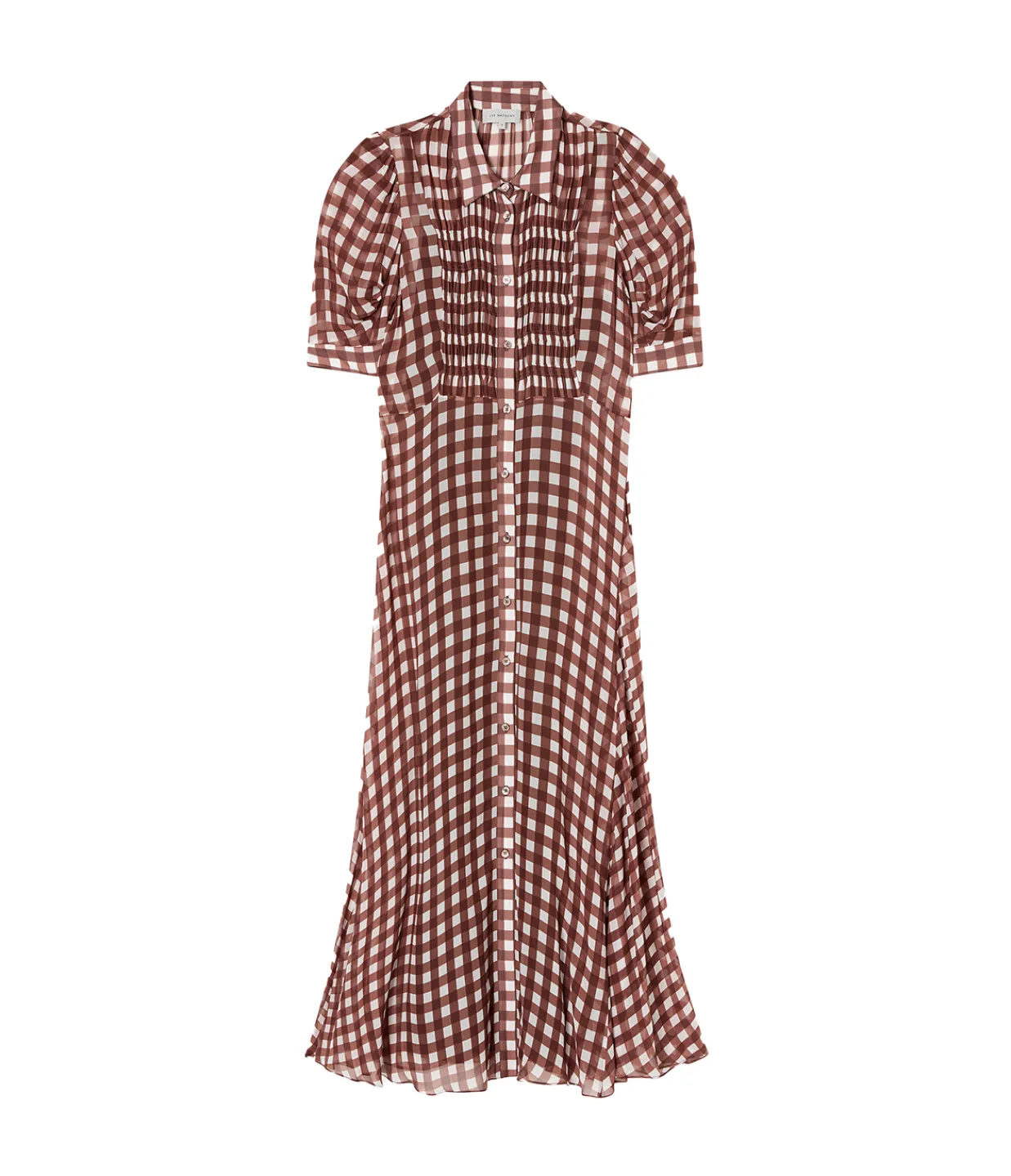 Lee Mathews Kitty Shirtdress in Chocolate Outlet