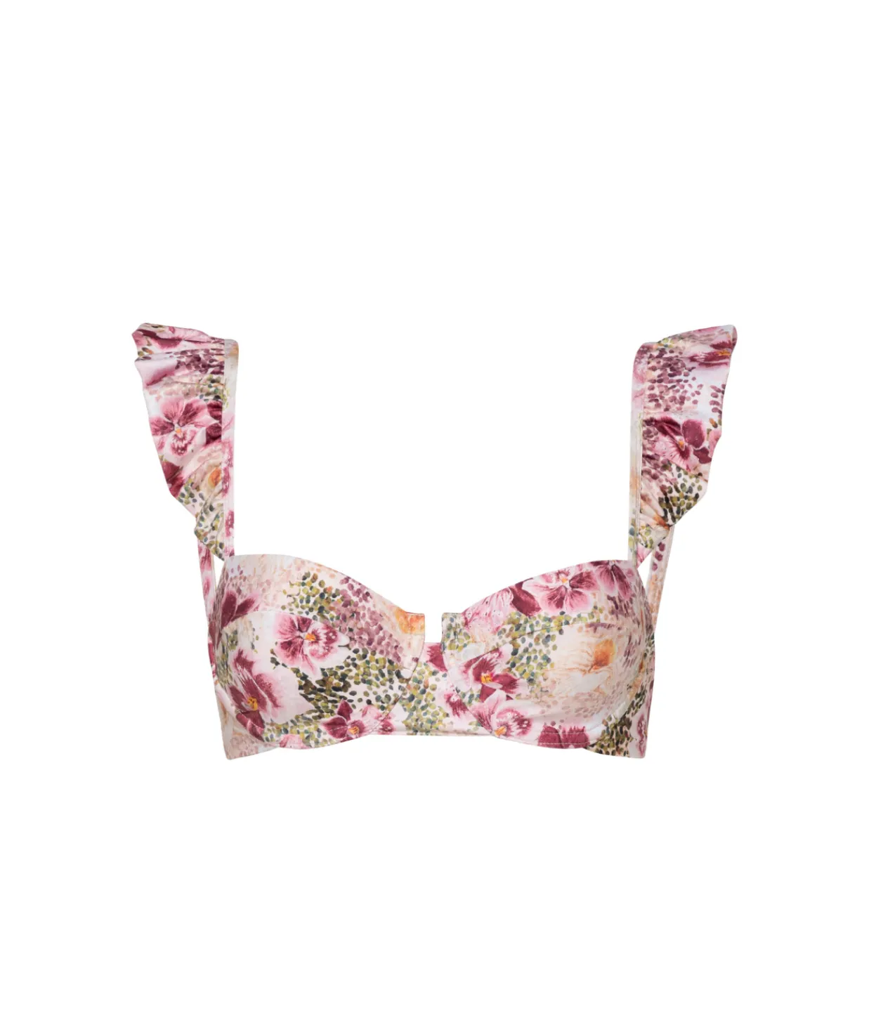 Agua by Agua Bendita Kiwi Bikini Top in Florecer Hot