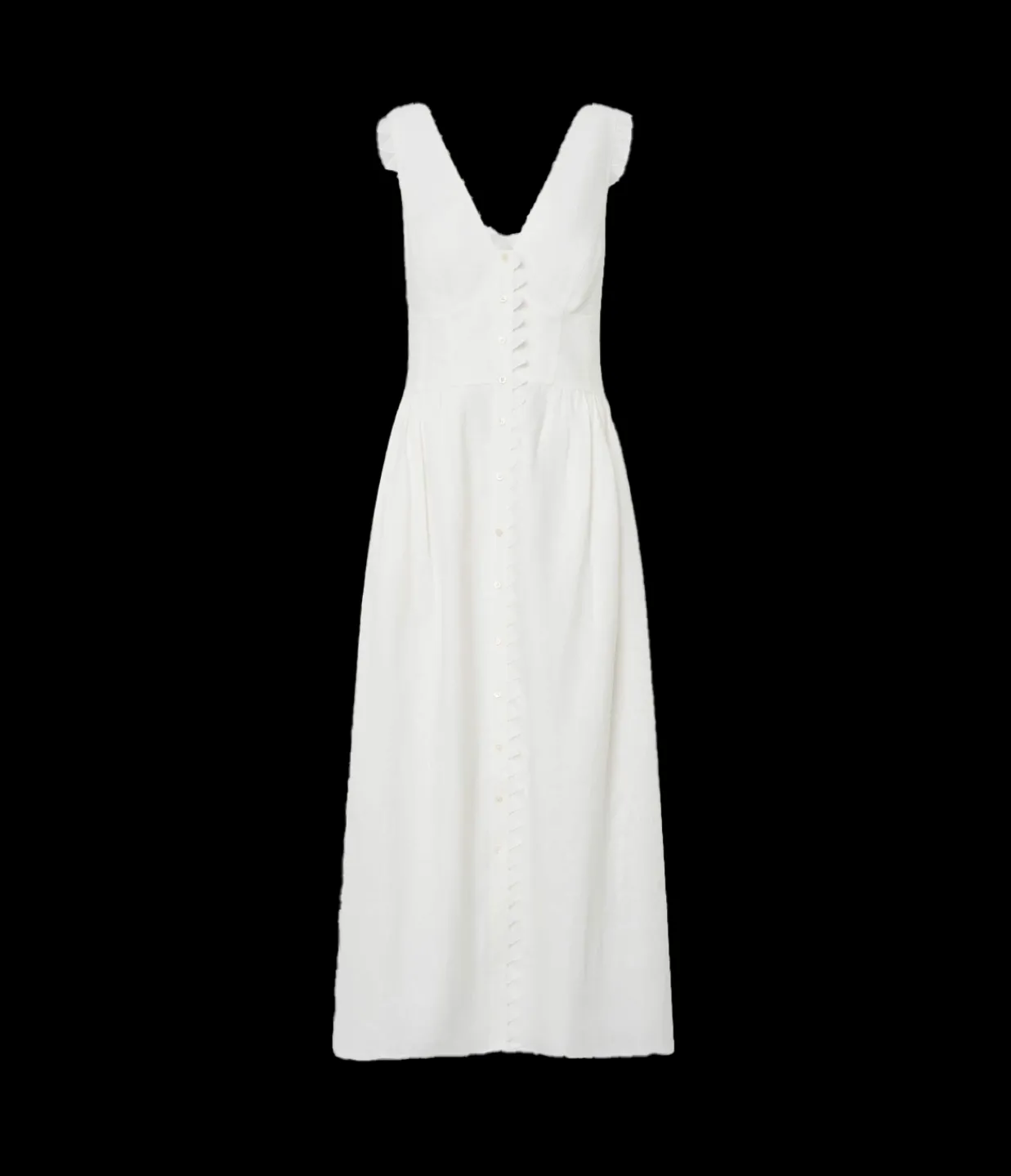 Oroton Lace Trim Apron Dress in White Store