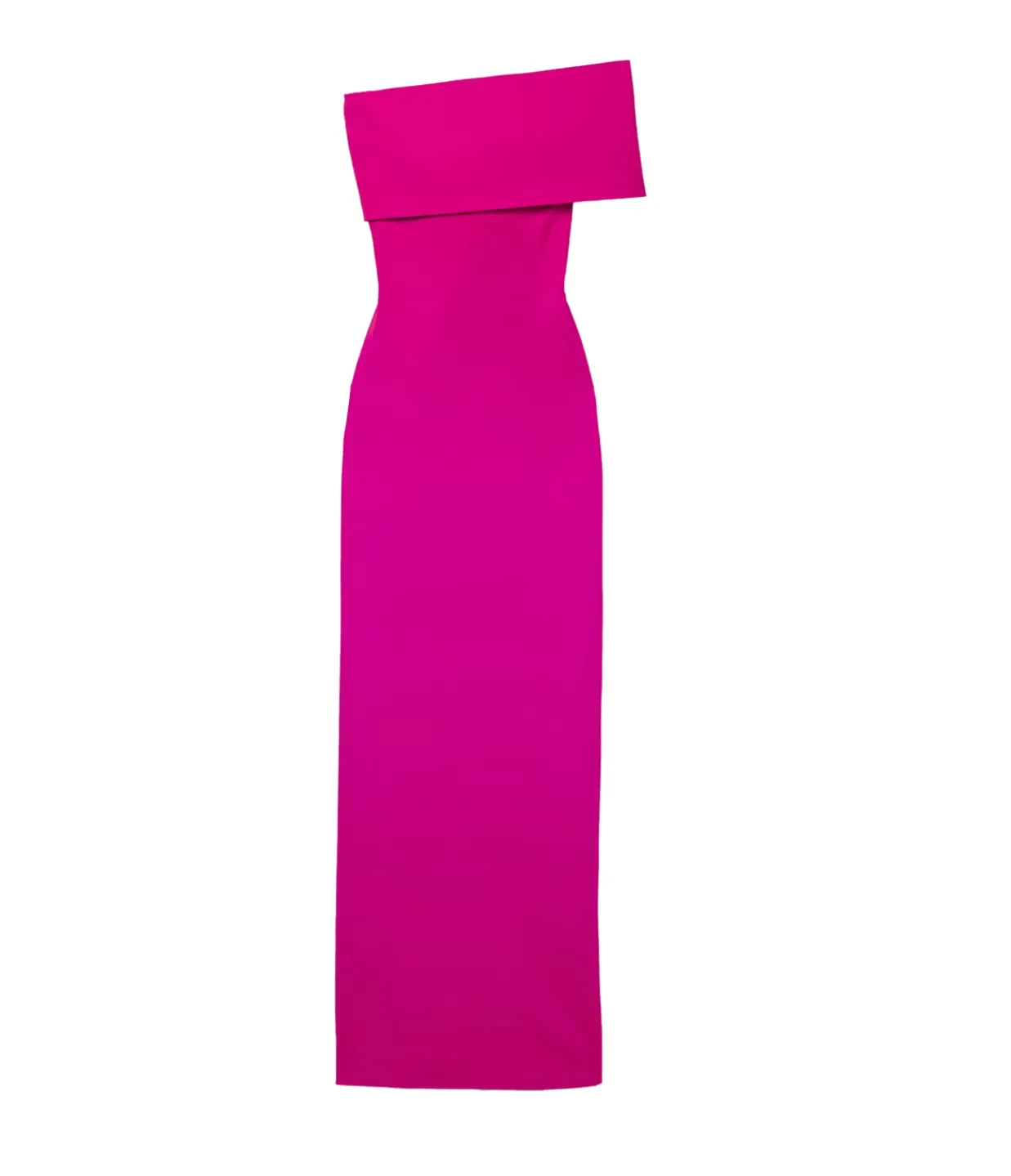 Solace London Lana One Shoulder Crepe Knit Maxi Dress in Fuchsia Cheap
