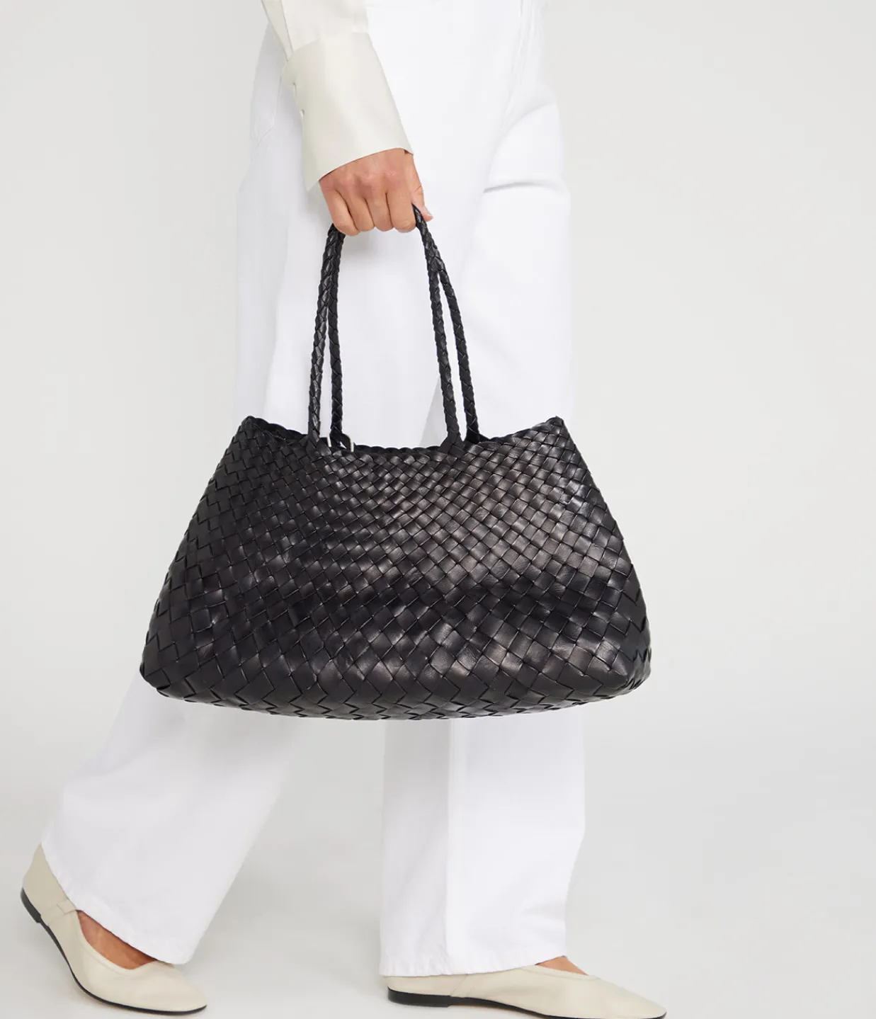 Dragon Diffusion Large Santa Croce Leather Bag in Black Cheap