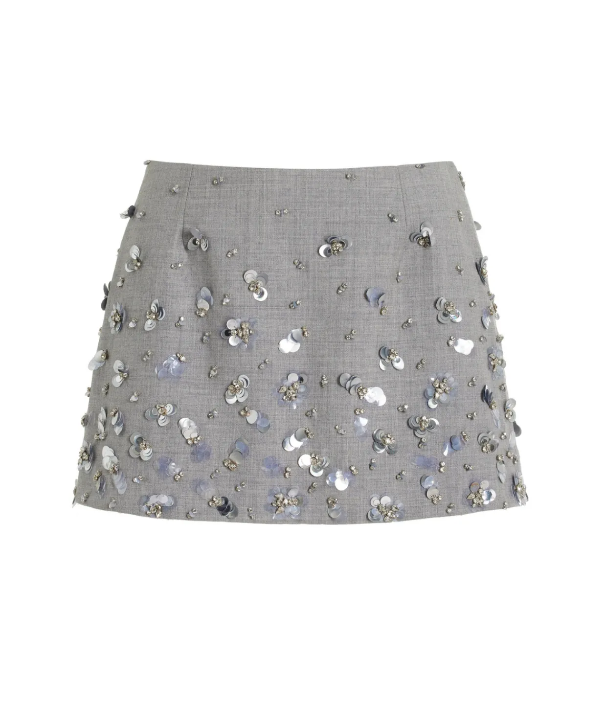 Simkhai Larissa Embelished Mini Skirt in Heather Gray Fashion