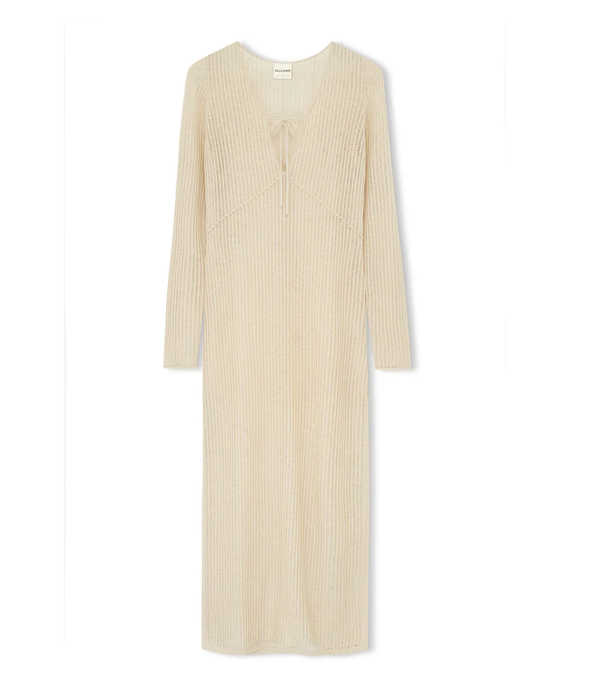 Zulu & Zephyr Lattice Knit Dress in Husk Cheap