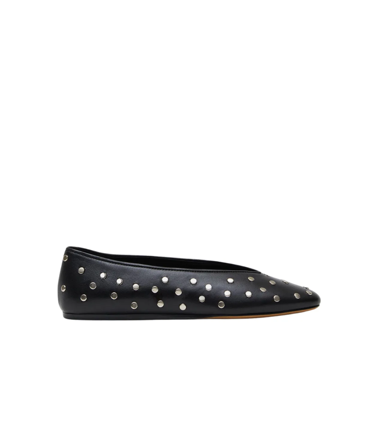 Le Monde Beryl Leather Studded Slippers in Black Flash Sale