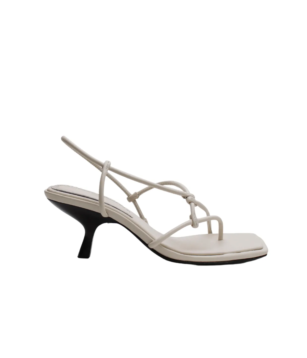 La Tribe Lily Strappy Heel in Milk Cheap