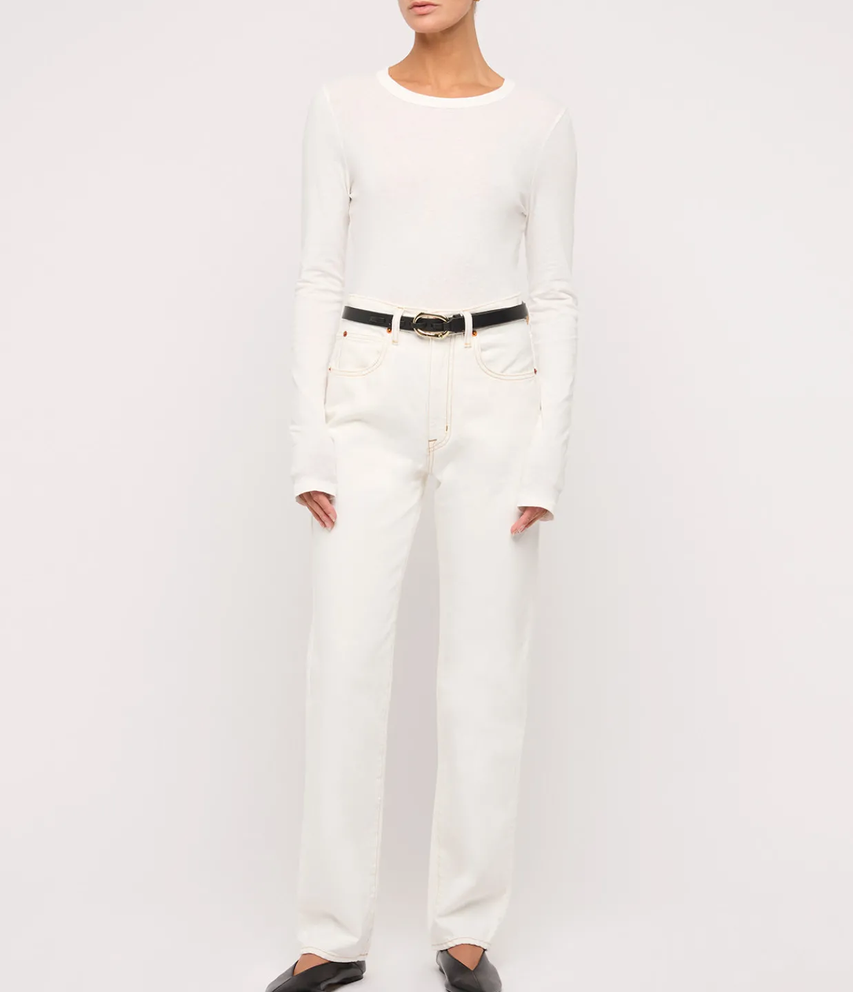 SLVRLAKE London High Rise Straight in Natural White Best