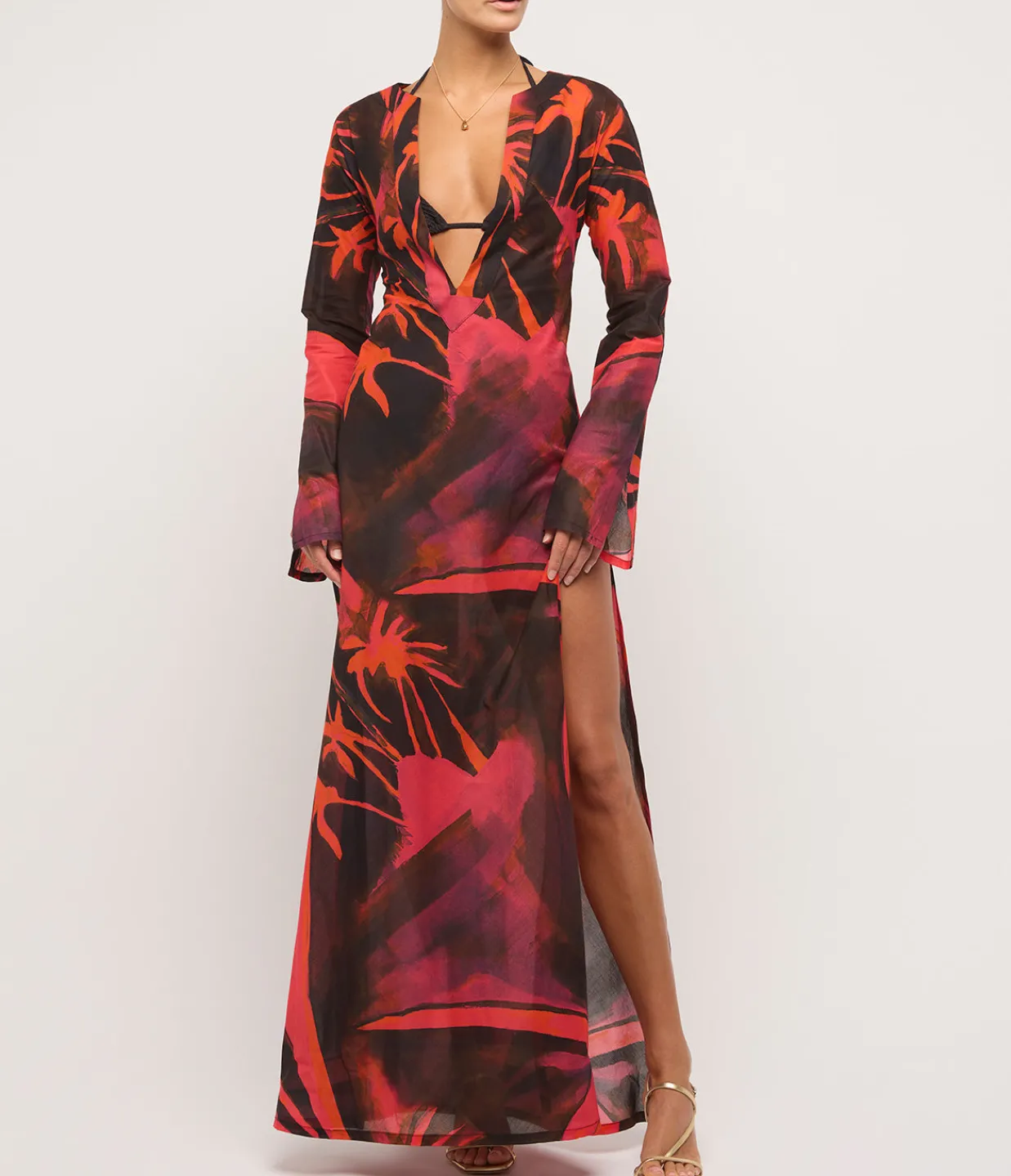 Louisa Ballou Long Caftan in Queens Gambit Flash Sale