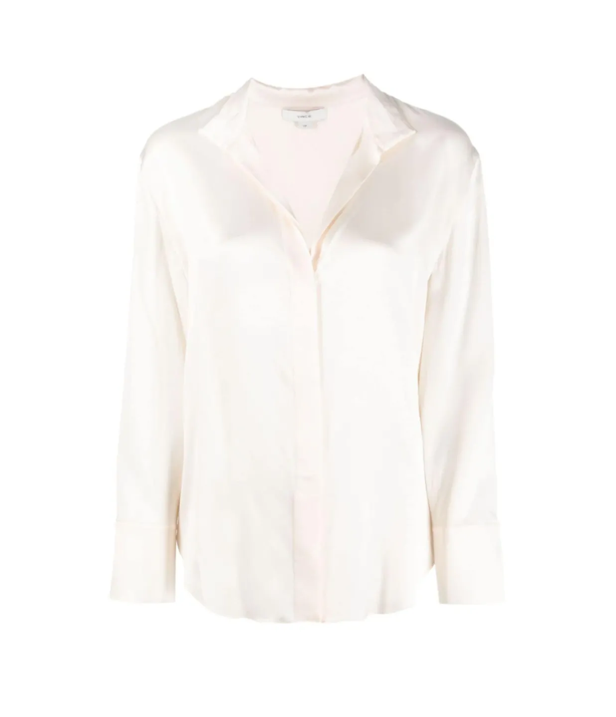 Vince Long Sleeve Bias Blouse in Off White Discount