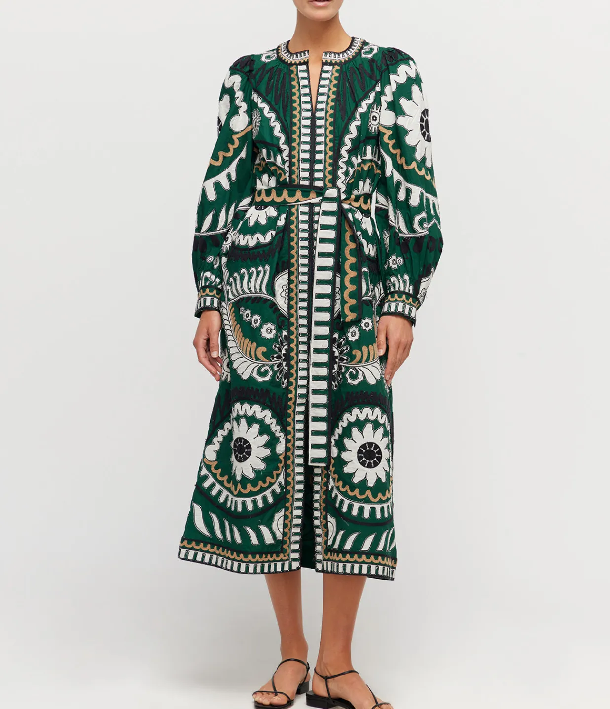 Sea NY Long Sleeve Caftan in Charlough Print Shop