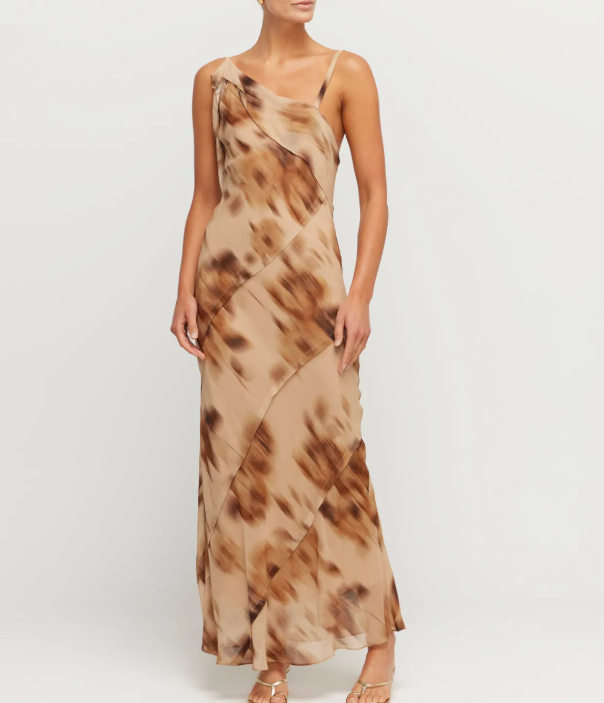 Lee Mathews Lori Slip Dress in Hazelnut Best Sale