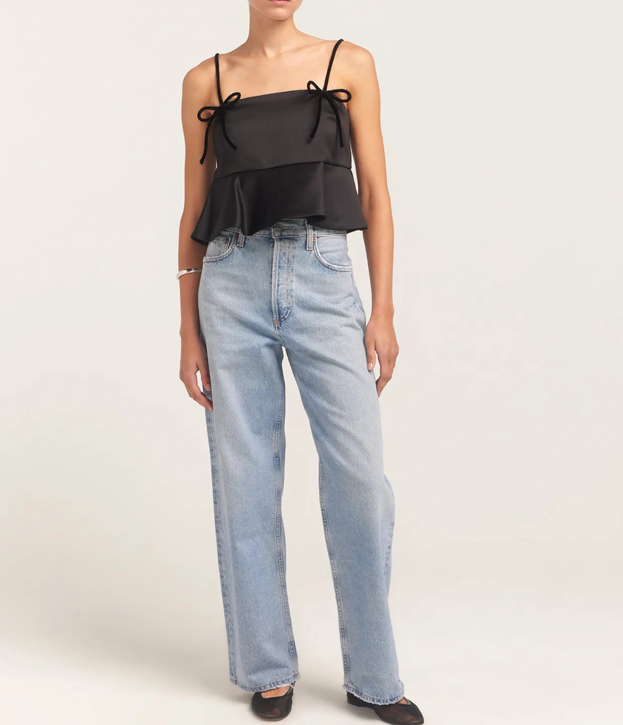 Agolde Low Slung Baggy Jean in Force Hot