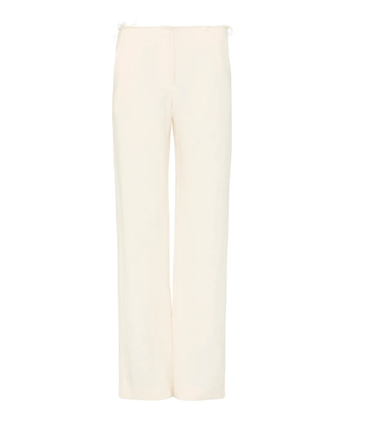 St Agni Low Waist Raw Edge Pants in Ivory Best Sale