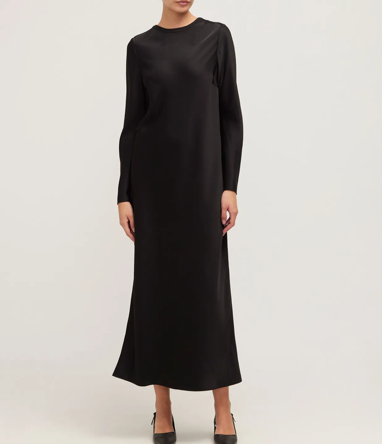 A.Emery Lowe Long Sleeve Maxi Dress in Black New
