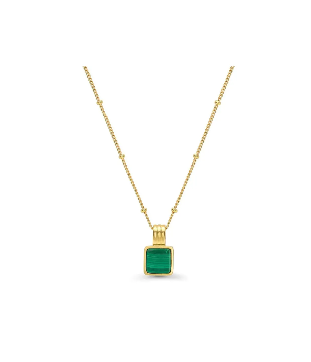 Missoma Lucy Williams Square Malachite Necklace Online