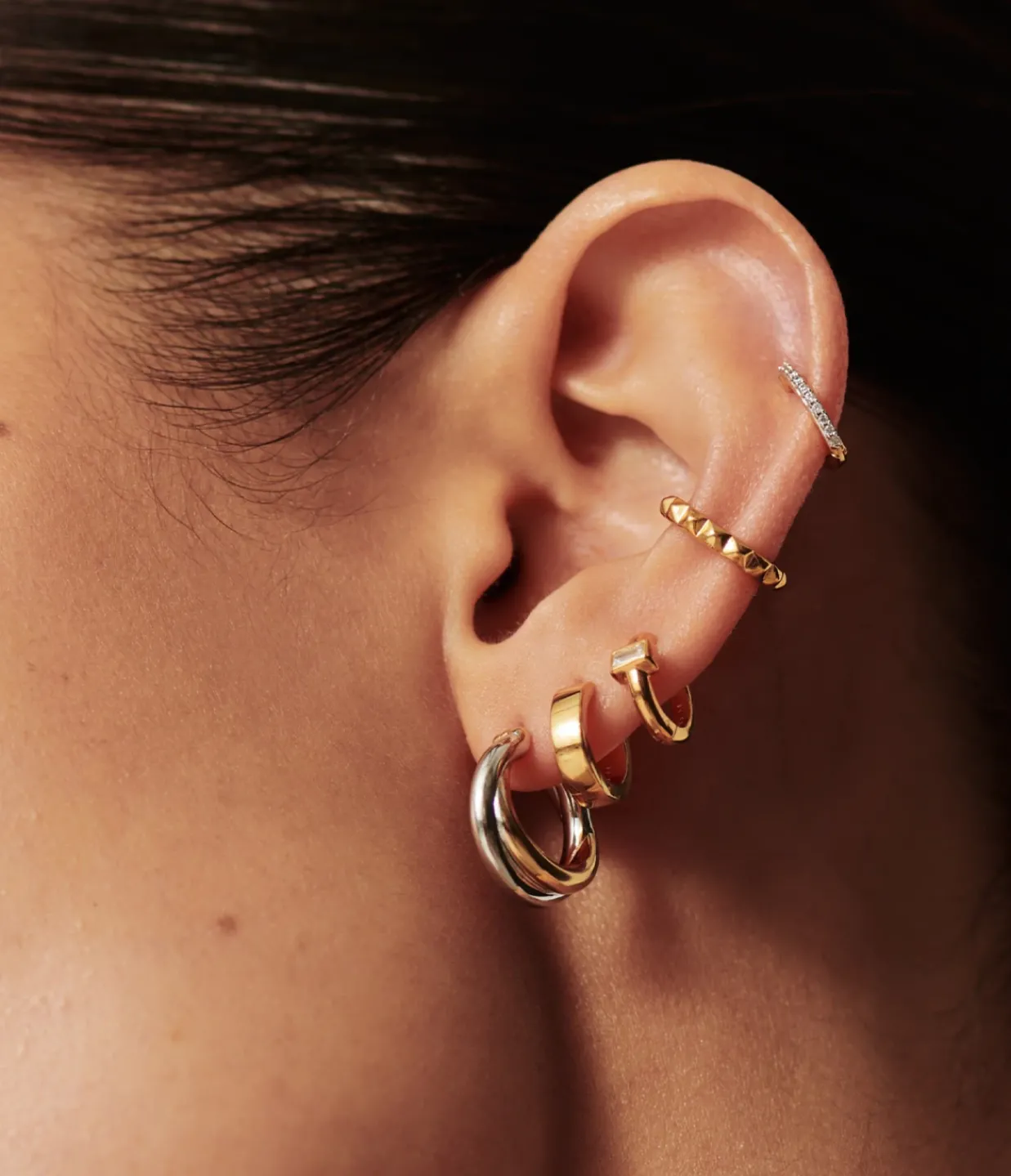 Missoma Lucy Williams X Mini Entwine Mixed Metal Hoops Discount
