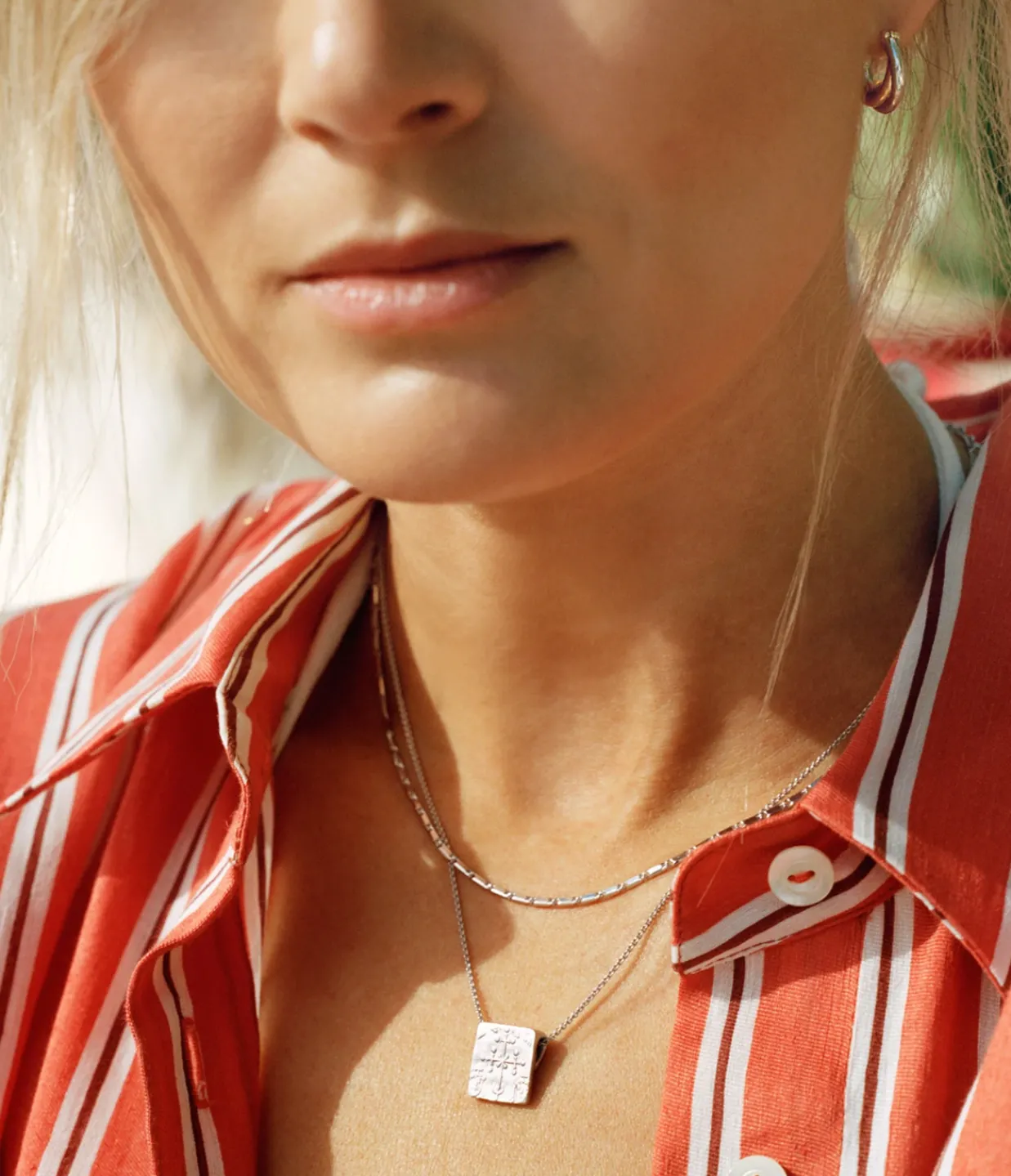 Missoma Lucy Williams X Textured Link Chain Necklace in Silver Cheap