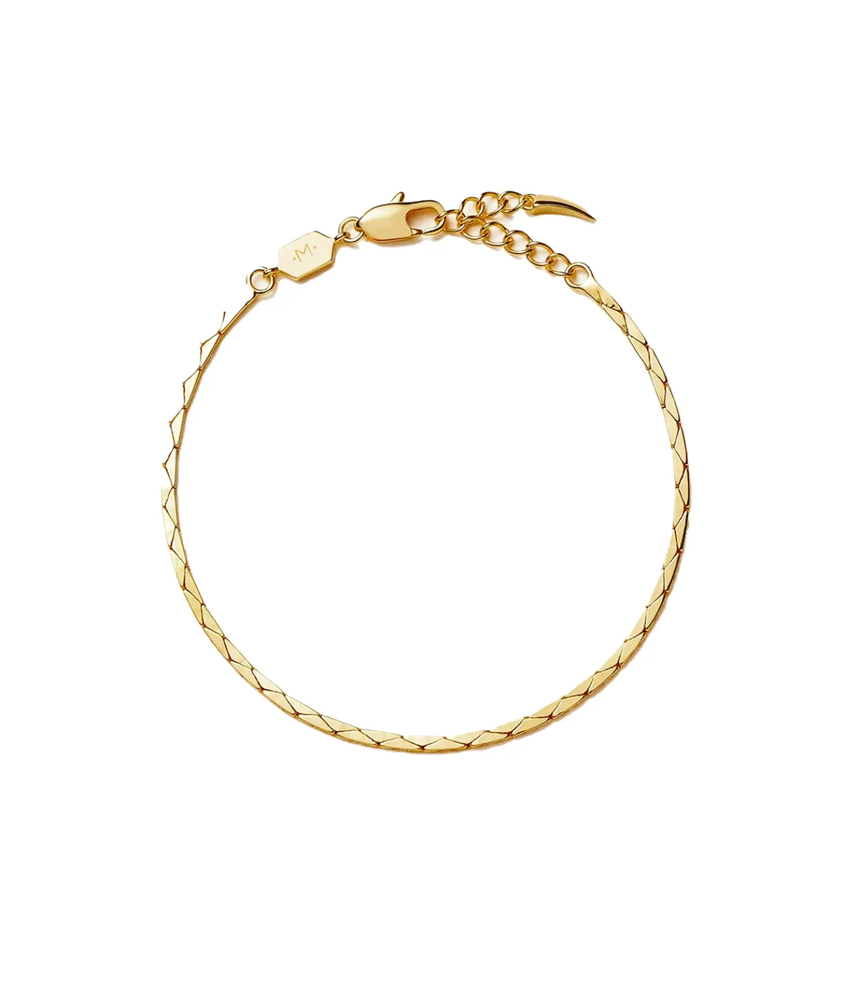 Missoma Lucy Williams X Textured Snake Chain Bracelet in Gold Cheap