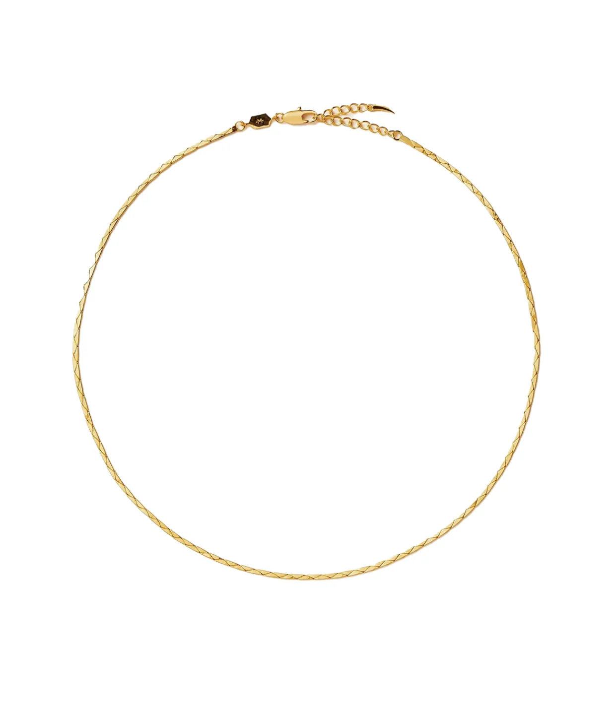Missoma Lucy Williams X Textured Snake Chain Necklace in Gold Sale
