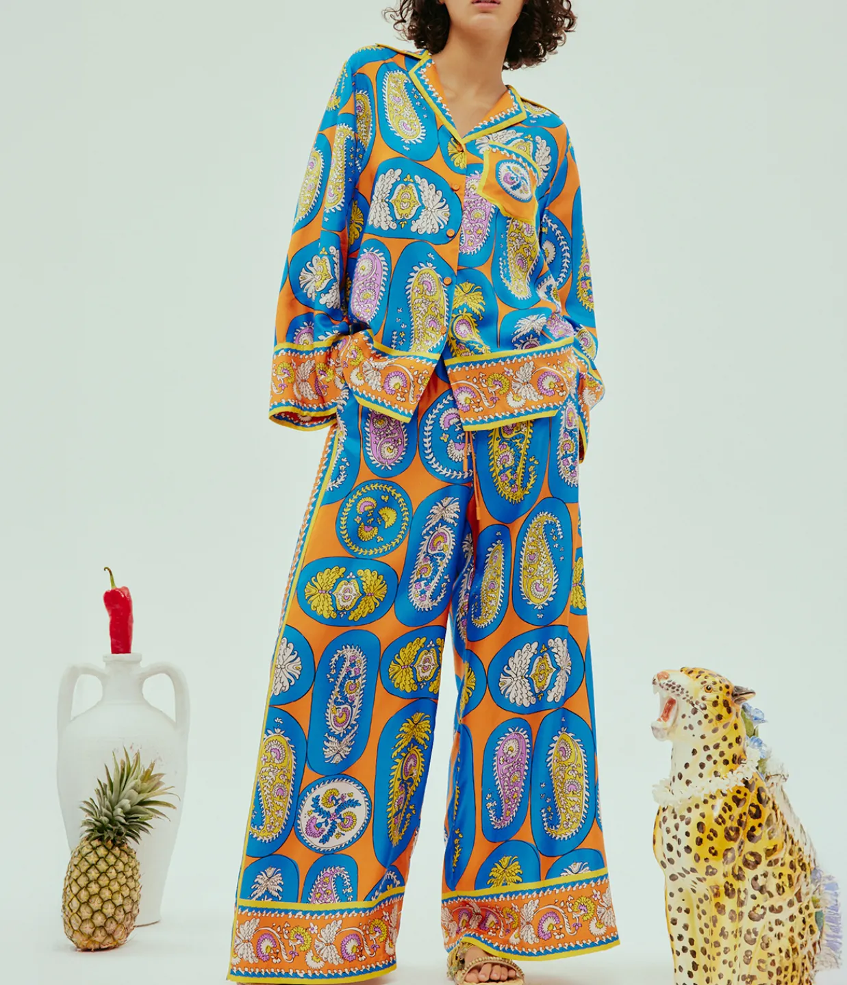 ALEMAIS Luis Pants in Tangerine Flash Sale