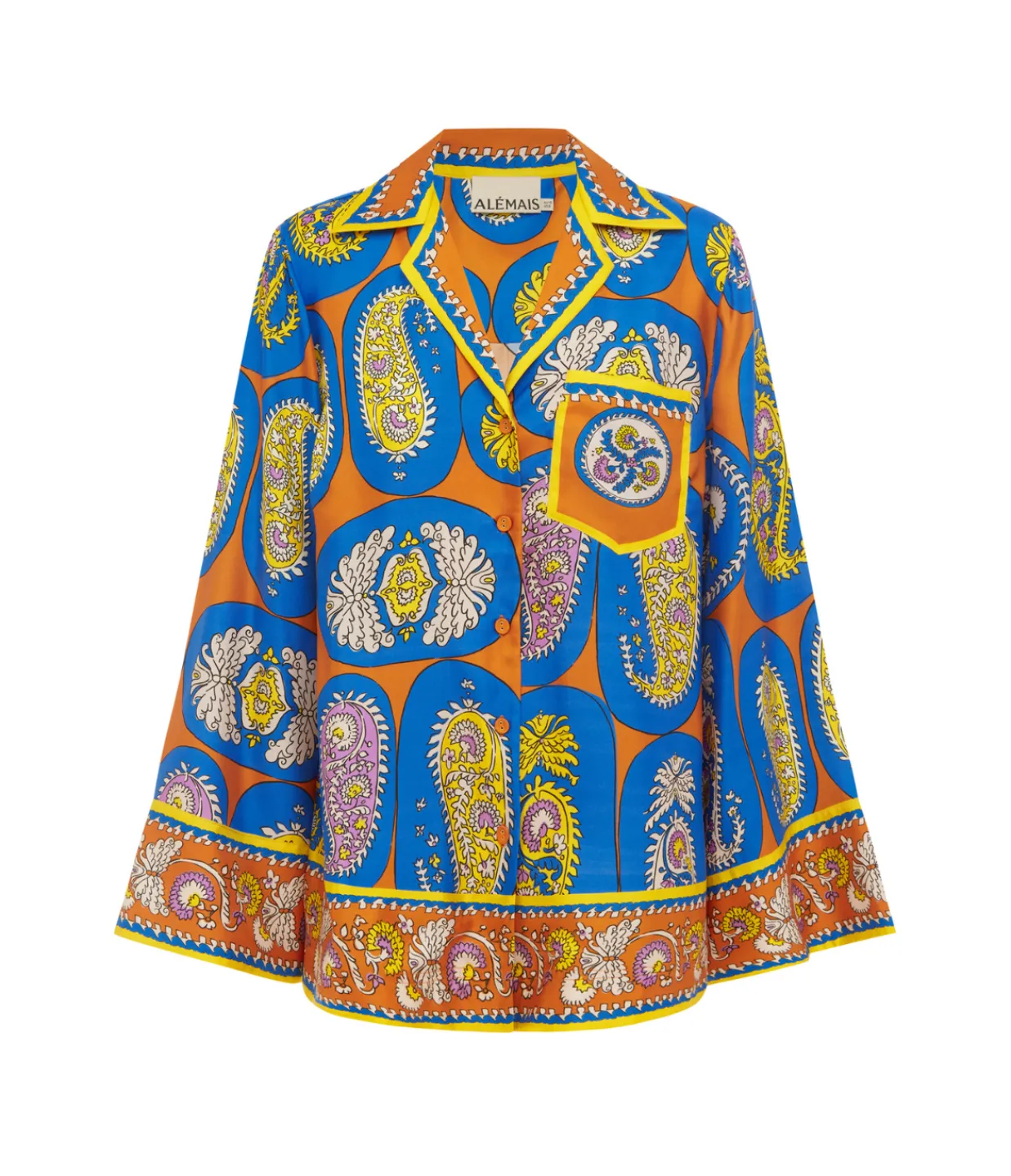 ALEMAIS Luis Shirt in Tangerine Cheap