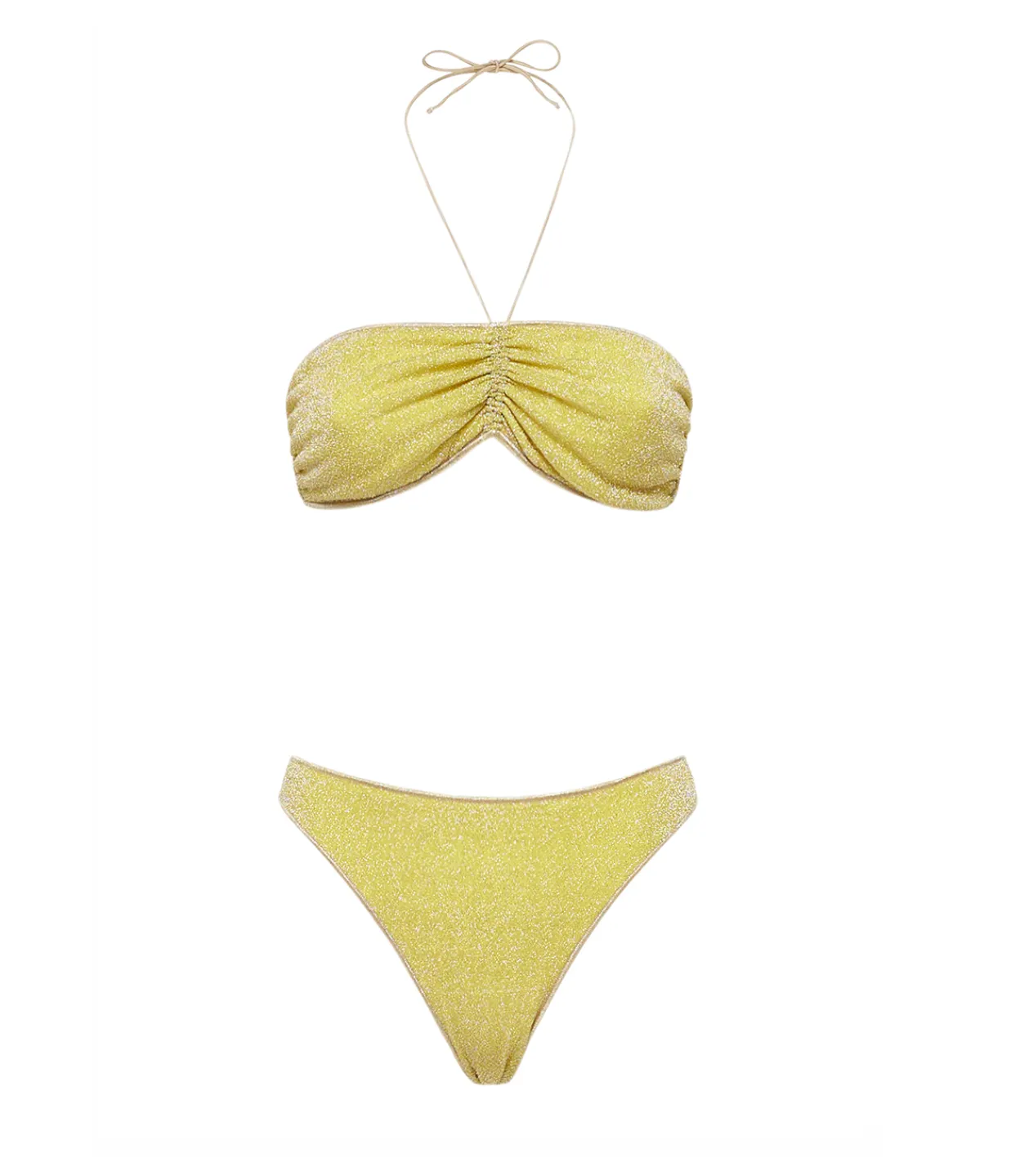 Oseree Lumiere Bandeau Bikini in Citron Discount