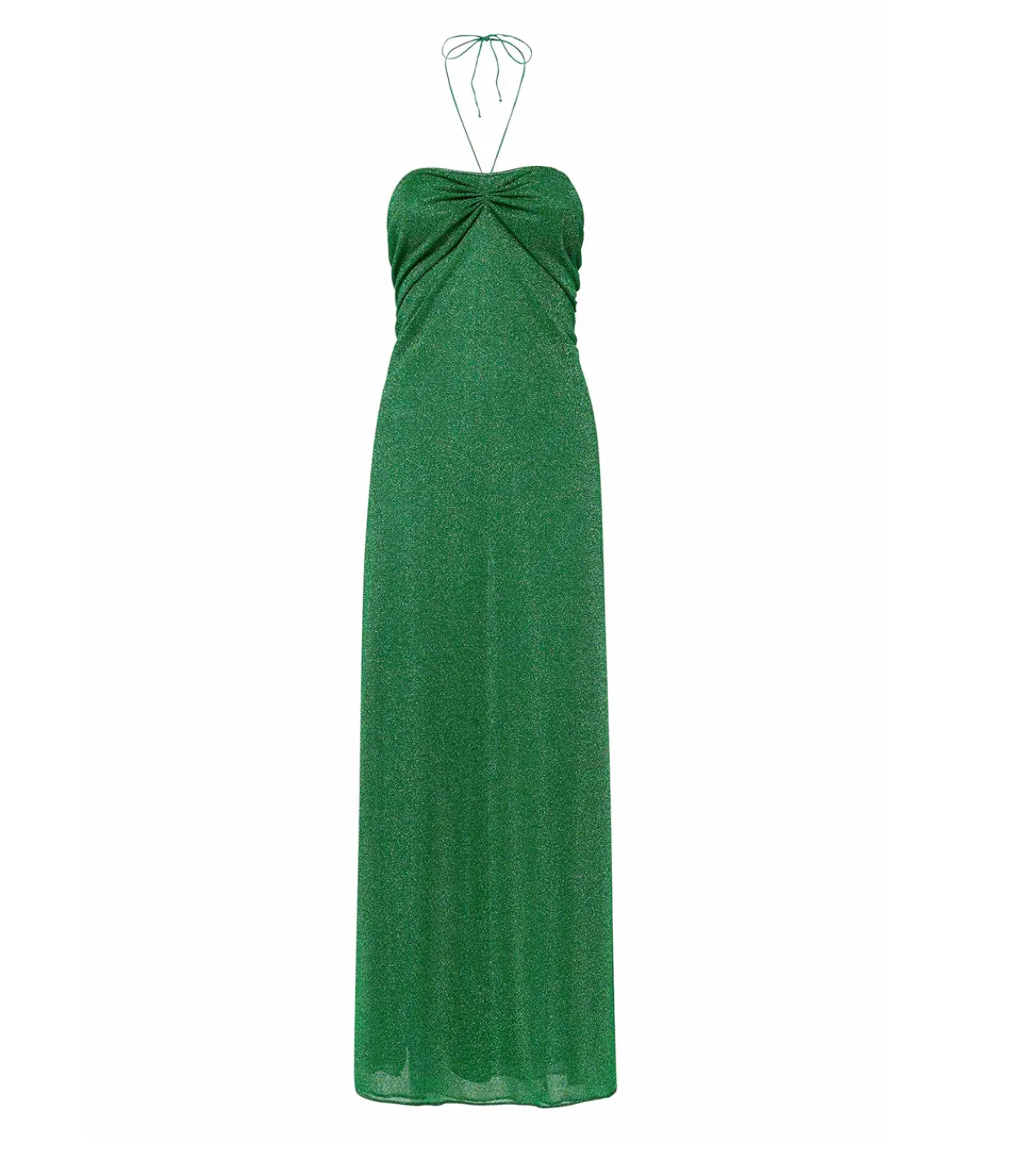 Oseree Lumiere Halter Neck Dress in Emerald Green Flash Sale