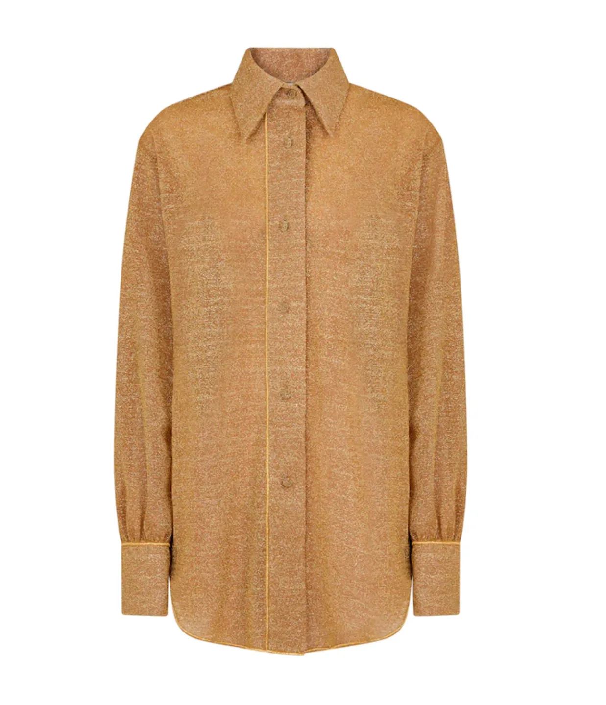 Oseree Lumiere Long Sleeve Shirt in Toffee Flash Sale
